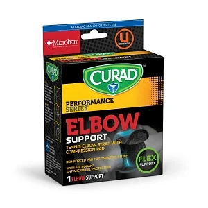 CURAD Performance IRONMAN Tennis Elbow Straps with Microban